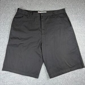 Anchor Blue Shorts Mens 40 Black Cargo Utility Workwear Twill Baggy Y2K Skater